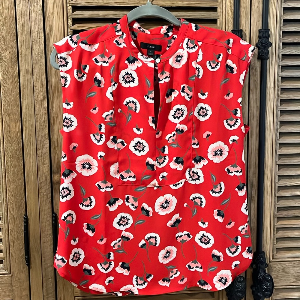 Asian inspired sleeveless blouse from JCrew